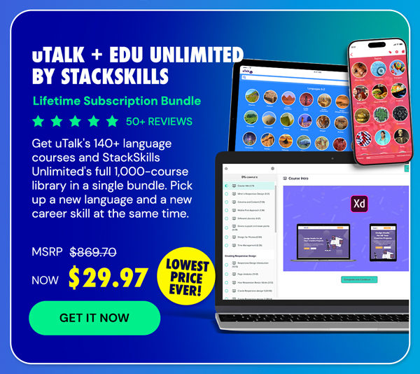 The Language Learner Lifetime Subscription Bundle ft. uTalk