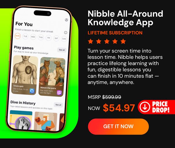 Nibble All-Around Knowledge App: Lifetime Subscription