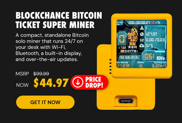BlockChance Bitcoin Ticket Super Miner