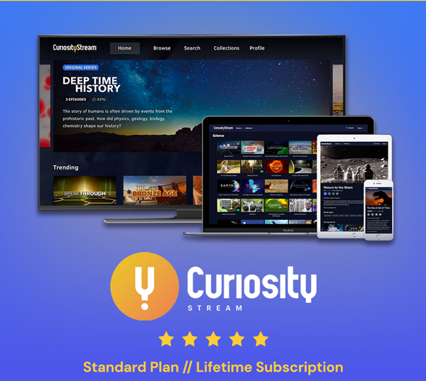 Curiosity Stream Standard Plan: Lifetime Subscription