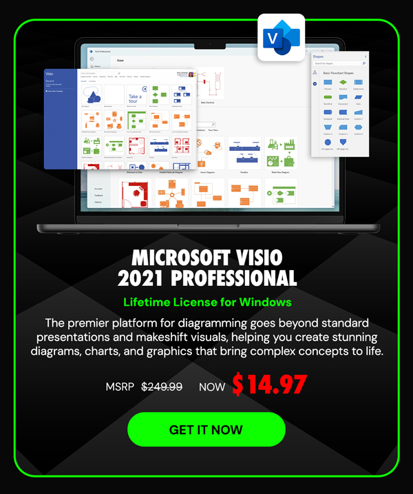 Microsoft Visio 2021 Professional: Lifetime License for Windows