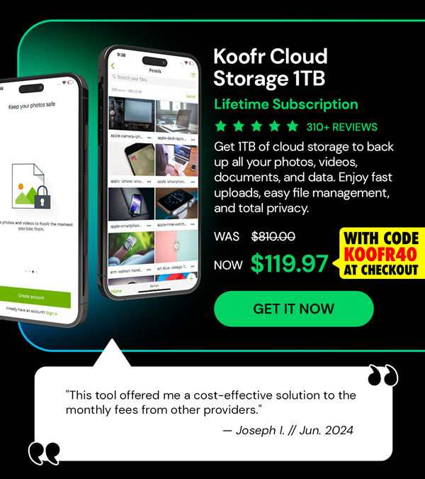 Koofr Cloud Storage: Lifetime Subscription (1TB)