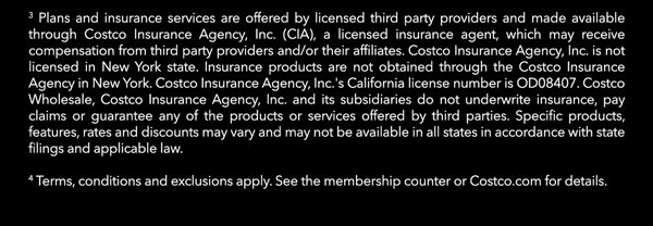 Digital Costco Shop Card Disclaimer | Terms and Conditions Apply - See Website for Details