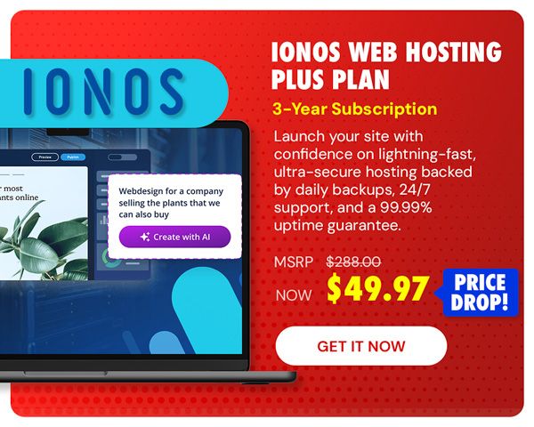 IONOS Web Hosting Plus Plan: 3-Year Subscription