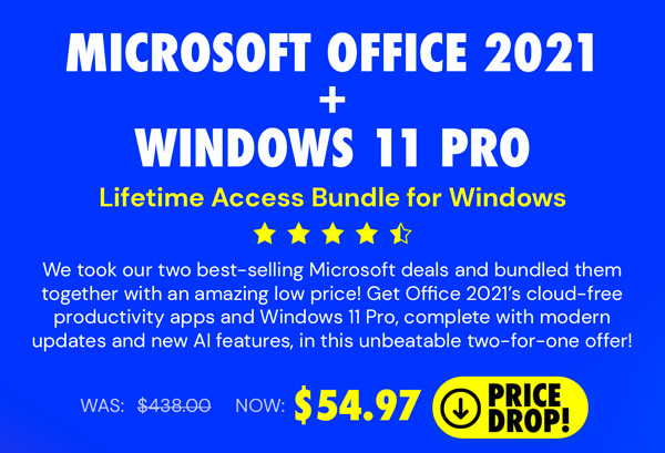 The Ultimate Microsoft Office Professional 2021 for Windows: Lifetime License + Windows 11 Pro Bundle