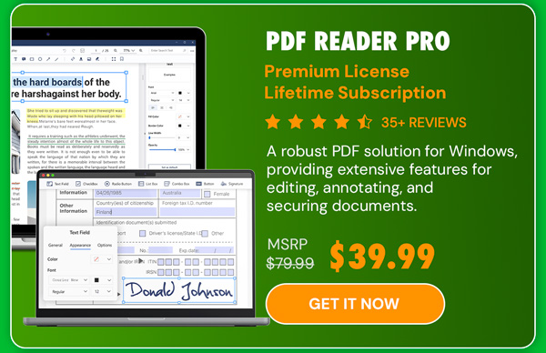 PDF Reader Pro Premium License For Windows: Lifetime Subscription
