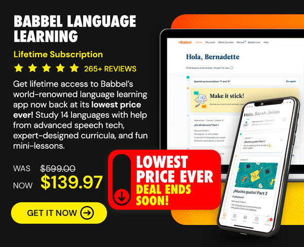 Babbel Language Learning: Lifetime Subscription (All Languages)