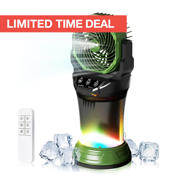 30,000mAh Portable Misting Fan