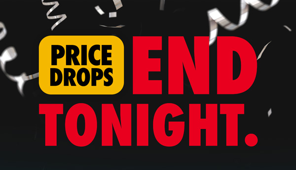 Price Drops End Tonight.
