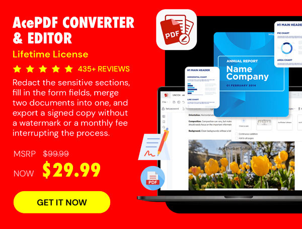 AcePDF Converter & Editor: Lifetime License