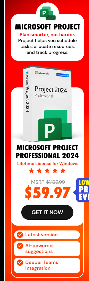 Microsoft Project Professional 2024: Lifetime License for Windows