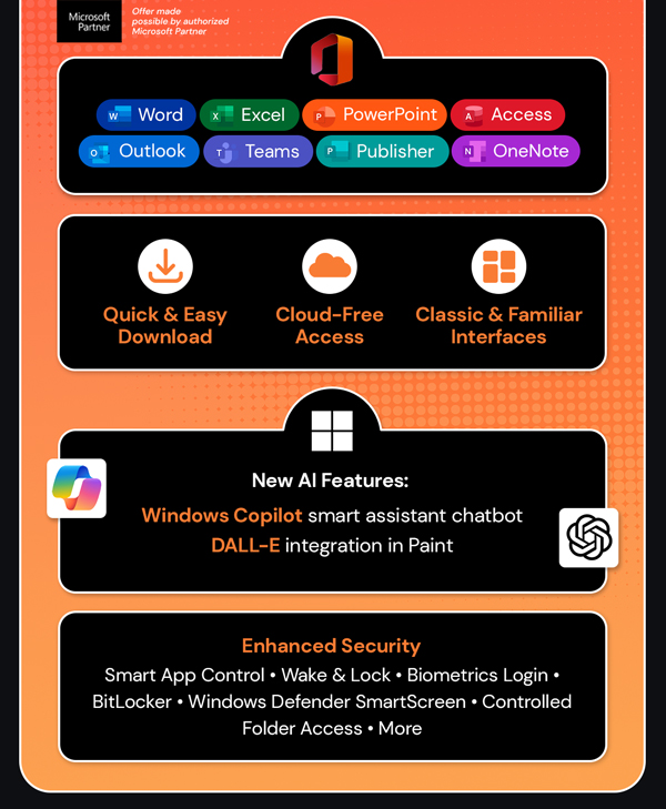 The Ultimate Microsoft Office Professional 2021 for Windows: Lifetime License + Windows 11 Pro Bundle