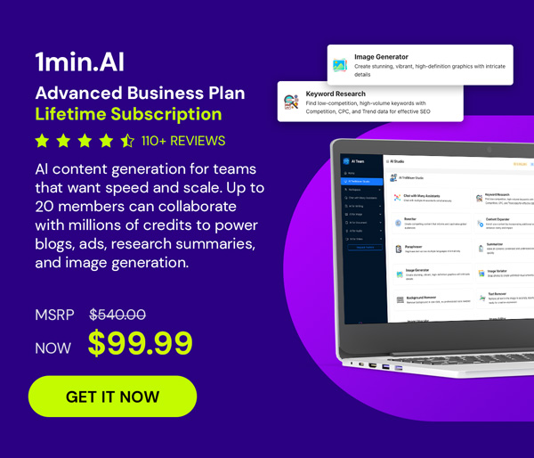 1minAI Advanced Business Plan Lifetime Subscription