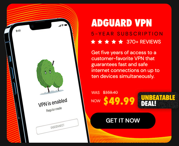 AdGuard VPN: 5-Yr Subscription