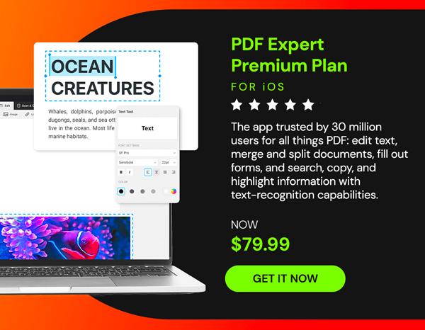 PDF Expert Premium Plan: Lifetime Subscription (Mac)