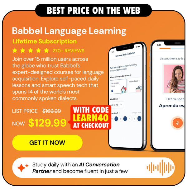 Babbel Language Learning: Lifetime Subscription (All Languages)