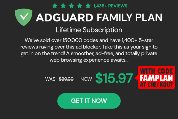 AdGuard Family Plan: Lifetime Subscription