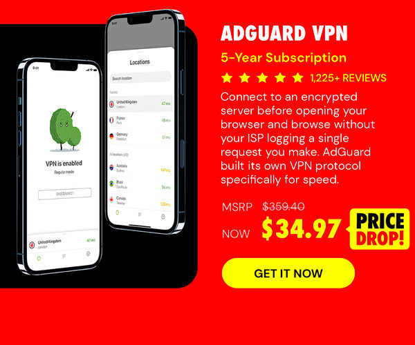 AdGuard VPN: 5-Yr Subscription