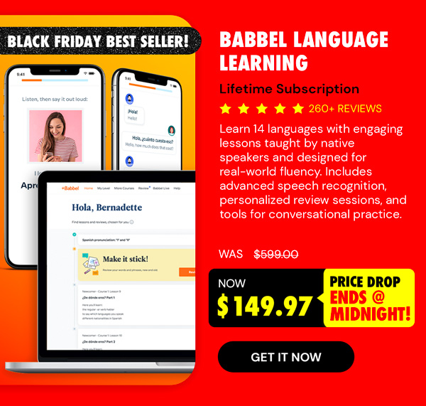 Babbel Language Learning: Lifetime Subscription (All Languages)