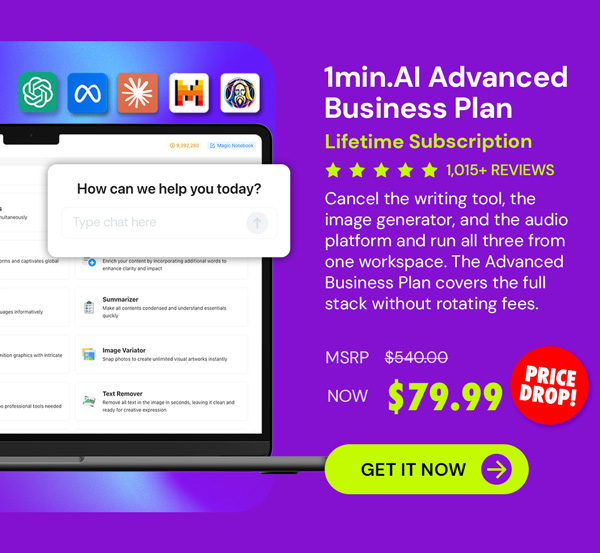 1minAI Advanced Business Plan Lifetime Subscription