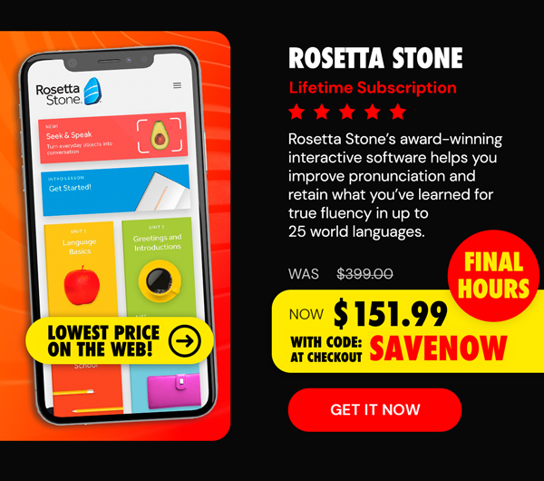 Rosetta Stone: Lifetime Subscription (All Languages)