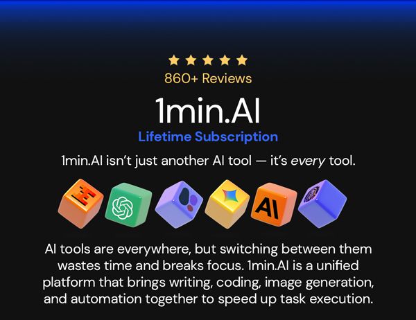 1minAI Pro Plan Lifetime Subscription