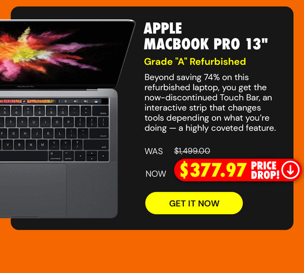 Apple MacBook Pro 13" Touchbar (2017) 3.1GHz i5 8GB RAM 512GB SSD Space Gray (Refurbished)
