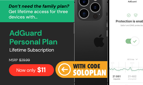 AdGuard Personal Plan: Lifetime Subscription