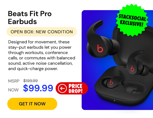 StackSocial Exclusive: Beats Fit Pro Earbuds (Open Box)
