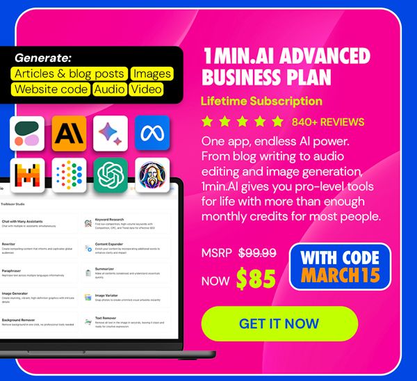 1minAI Advanced Business Plan Lifetime Subscription