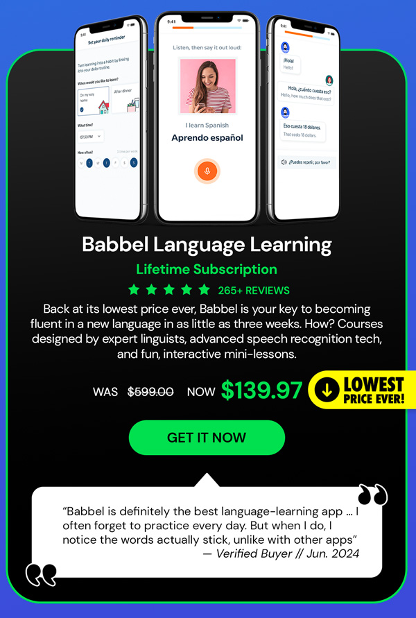 Babbel Language Learning: Lifetime Subscription (All Languages)