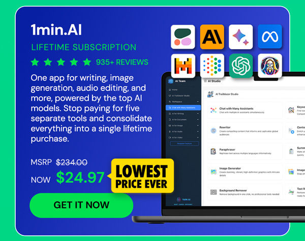 1minAI: Lifetime Subscription