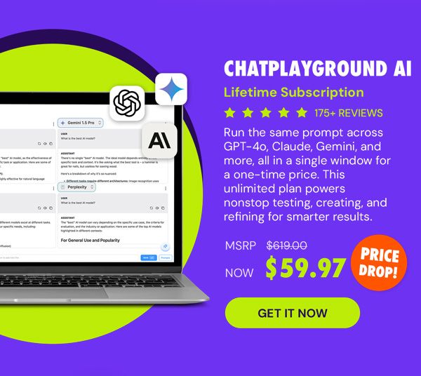 ChatPlayground AI: Lifetime Subscription (Unlimited Plan)