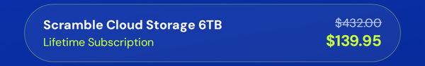 Scramble Cloud Storage Lifetime Subscription (6TB)