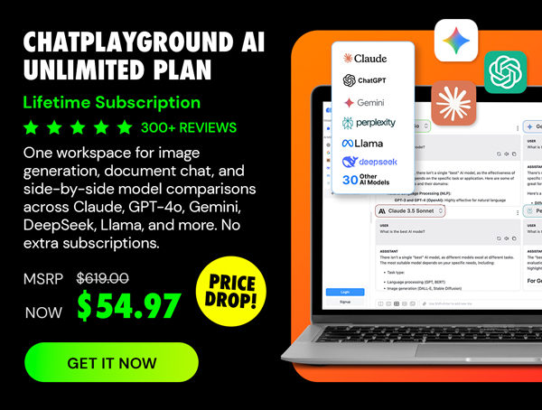 ChatPlayground AI: Lifetime Subscription (Unlimited Plan)