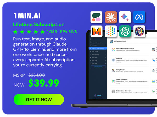 1minAI: Lifetime Subscription