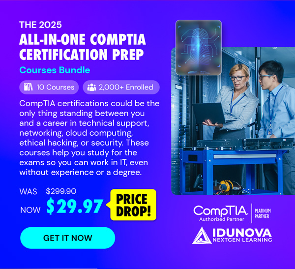 The 2025 All-in-One CompTIA Certification Prep Courses Bundle