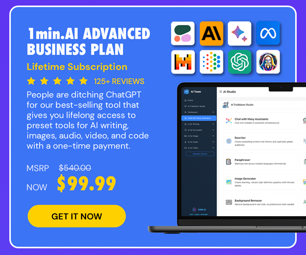 1minAI Advanced Business Plan Lifetime Subscription