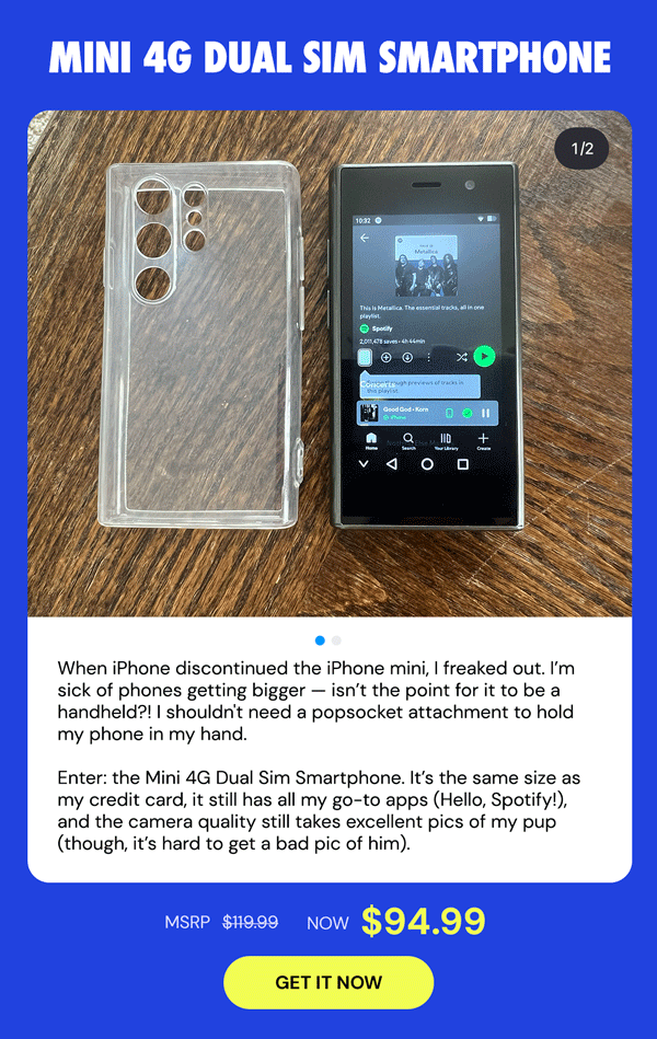 Mini 4G Dual SIM Smartphone (Silver)