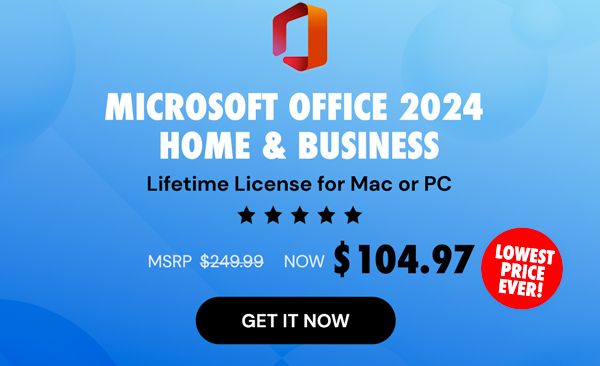 Microsoft Office 2024 Home & Business for Mac or PC Lifetime License