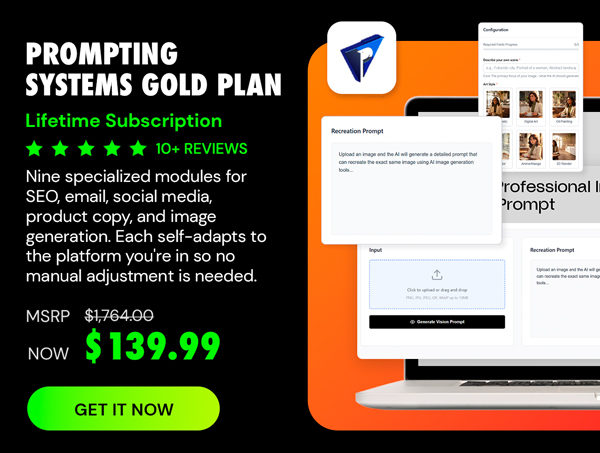 Prompting Systems: Lifetime Subscription (Gold Plan)