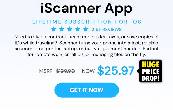 iScanner App: Lifetime Subscription