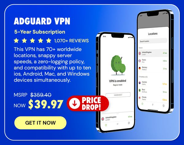 AdGuard VPN: 5-Yr Subscription