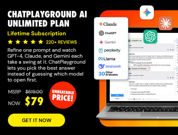 ChatPlayground AI: Lifetime Subscription (Unlimited Plan)