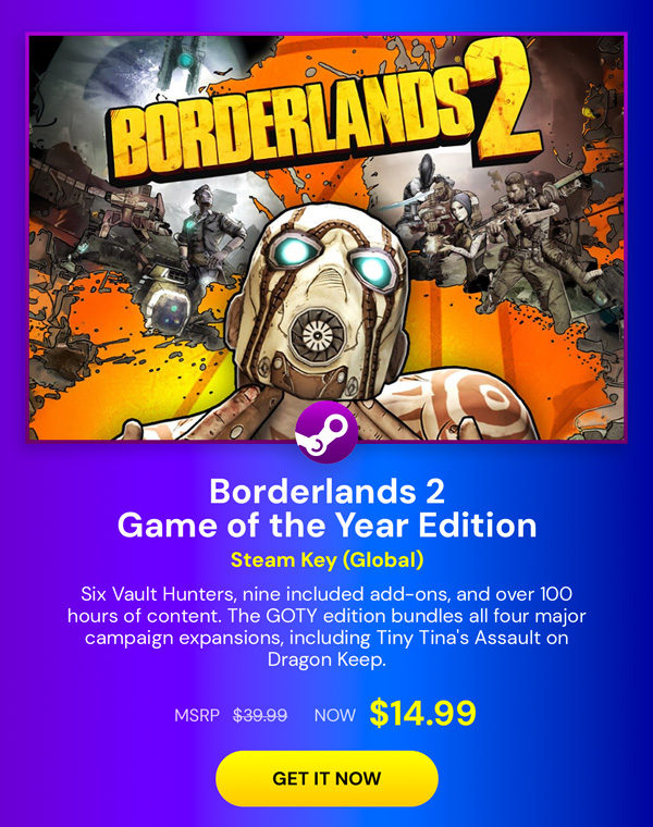 Borderlands 2 Game of the Year Edition - Steam Key - GLOBAL