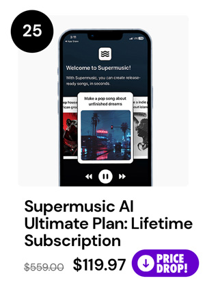 Supermusic AI Ultimate Plan: Lifetime Subscriptions