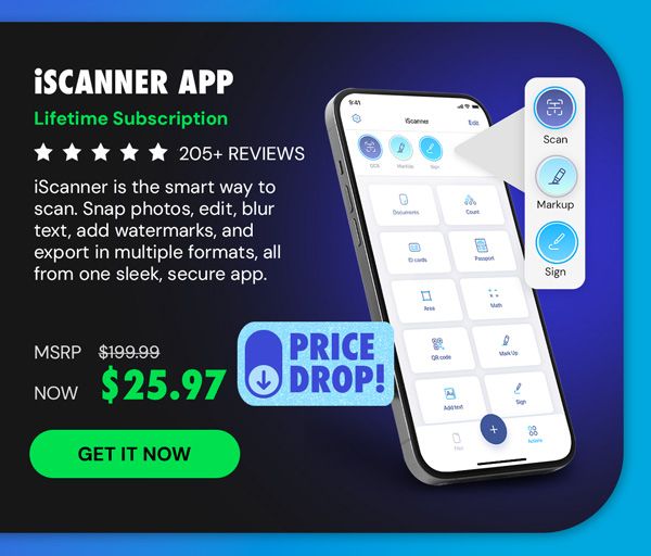 iScanner App: Lifetime Subscription