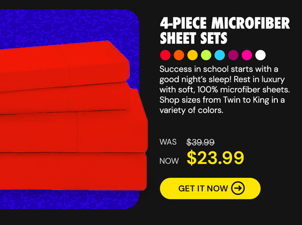 4-Piece Microfiber Sheet Sets