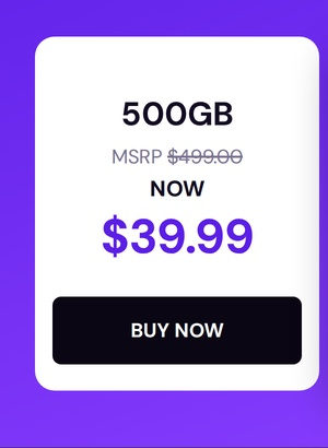 Vault Cloud Storage: Lifetime Subscription 500GB