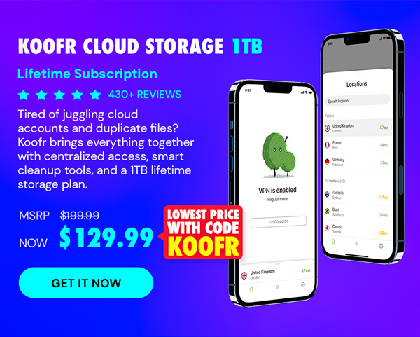 Koofr Cloud Storage: Lifetime Subscription (1TB)